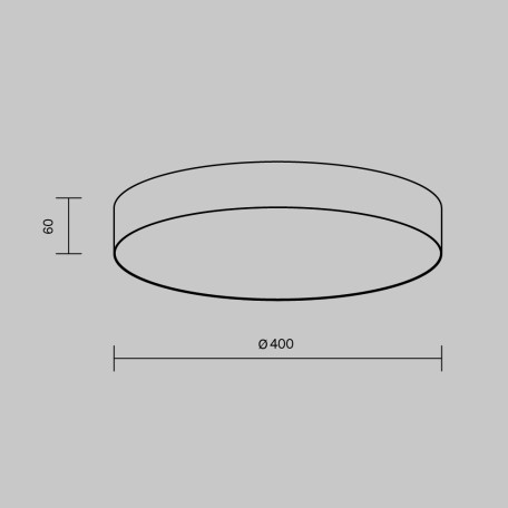 Схема с размерами Maytoni C032CL-45W4K-RD-B