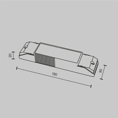 Схема с размерами Maytoni PSL-DL40-3CCT-150-300mA