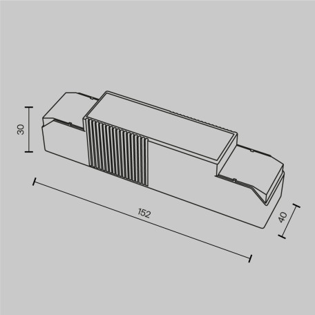 Схема с размерами Maytoni PSL-TR40-550-700mA