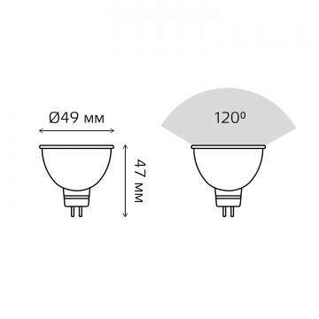 Схема с размерами Gauss Elementary 13514