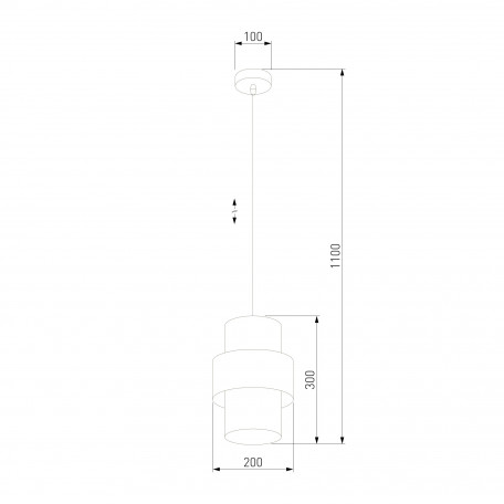 Схема с размерами TK Lighting 4377 Calisto