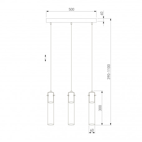 Схема с размерами TK Lighting 855 Look Graphite