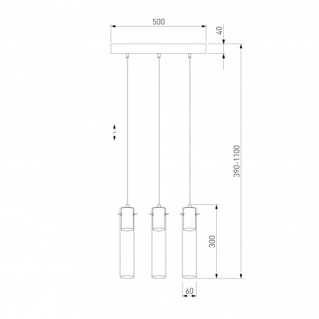 Схема с размерами TK Lighting 856 Look