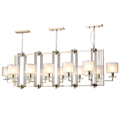 Подвесная люстра Crystal Lux NICOLAS SP12 L1600 GOLD/WHITE 3401/312L, 12xE14x60W