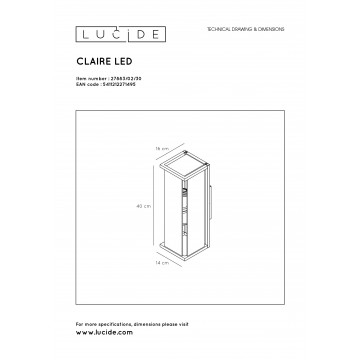 Схема с размерами Lucide 27883/02/30