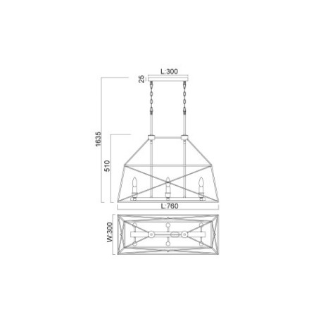 Схема с размерами Vele Luce VL4272P06