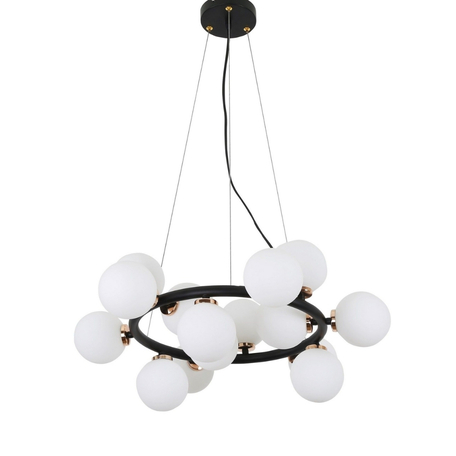 Подвесной светильник Lumina Deco Marsiada LDP 6033-15 BK+GD, 15xG4x28W