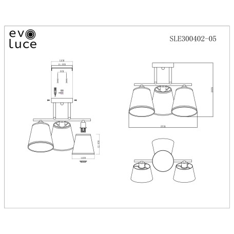 Схема с размерами Evoluce SLE300402-03