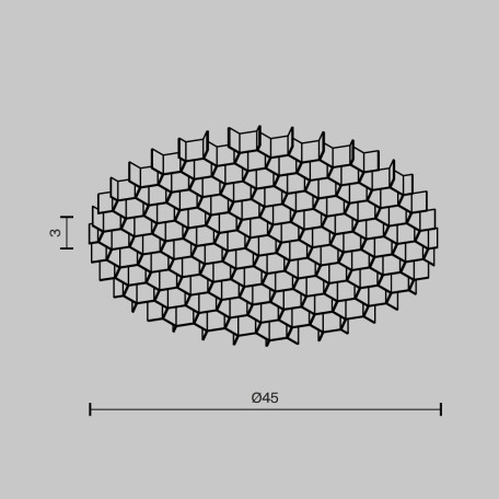 Схема с размерами Maytoni HoneyComb-D45