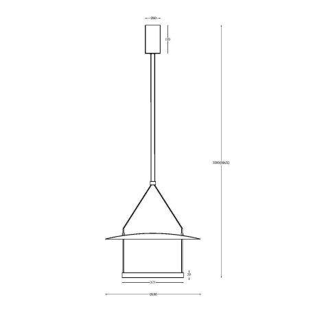 Схема с размерами Maytoni MOD280PL-L30B3K