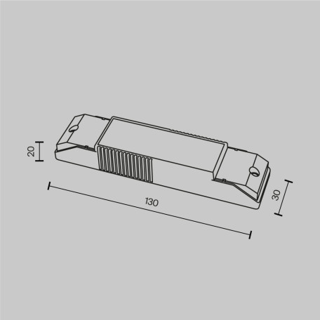 Схема с размерами Maytoni PSL-TR40-150-300mA