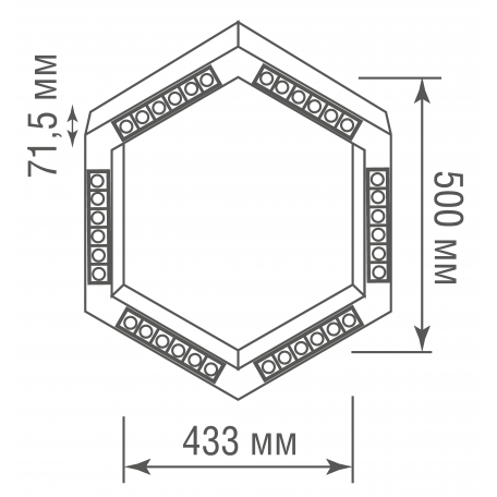 Схема с размерами Donolux DL18515S111B36.34.500BB