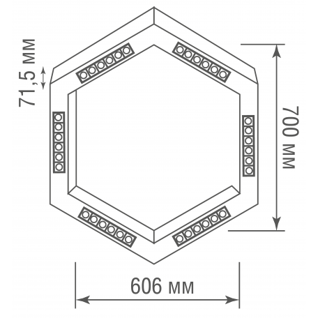 Схема с размерами Donolux DL18515S111B36.34.700BB