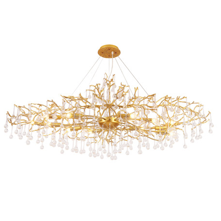 Подвесная люстра Crystal Lux REINA V2 SP16 L1500 GOLD PEARL 3580/316V, 16xE14x60W