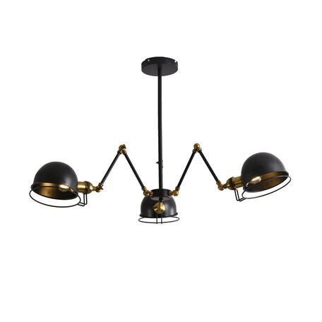 Люстра на составной штанге Lumina Deco Valmonti LDP D015-3 BK, 3xE27x40W