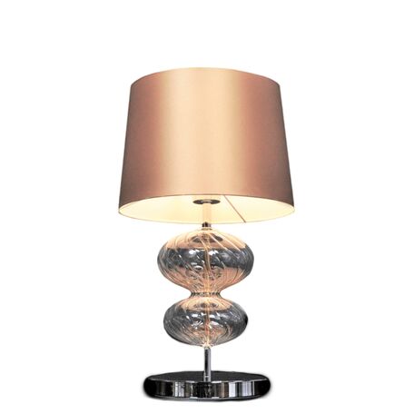 Настольная лампа Lumina Deco Veneziana LDT 1116, 1xE27x40W, матовое золото, коричневый, текстиль