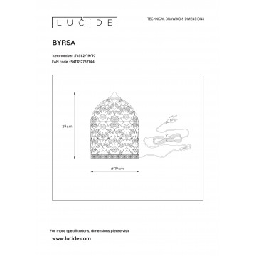 Схема с размерами Lucide 78582/19/97