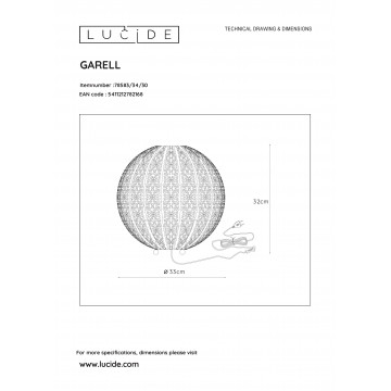 Схема с размерами Lucide 78583/34/30