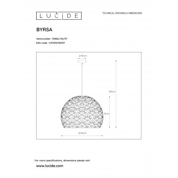 Схема с размерами Lucide 78382/40/97