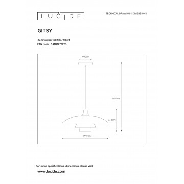 Схема с размерами Lucide 78480/40/31