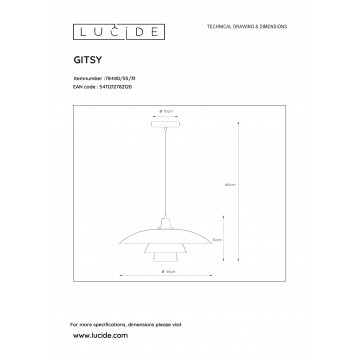 Схема с размерами Lucide 78480/55/31