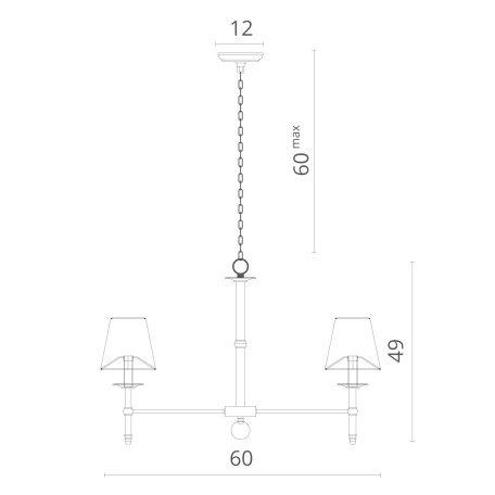 Схема с размерами Divinare 1162/01 LM-5