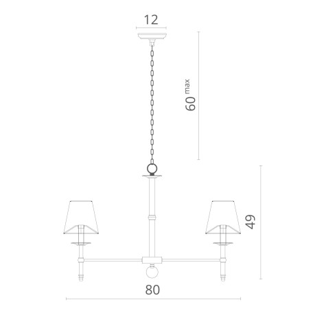 Схема с размерами Divinare 1162/01 LM-8