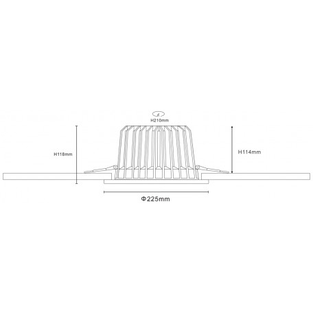 Схема с размерами Donolux DL18838/38W White R Dim 4000K