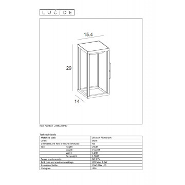 Схема с размерами Lucide 27891/02/30