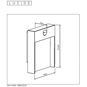 Схема с размерами Lucide 28863/15/30