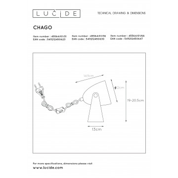 Схема с размерами Lucide 45564/01/36