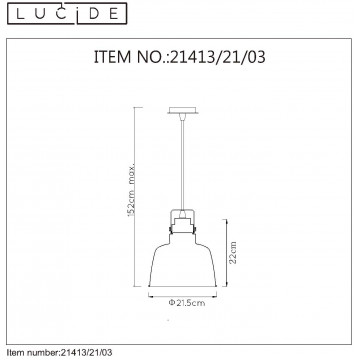 Схема с размерами Lucide 21413/21/03