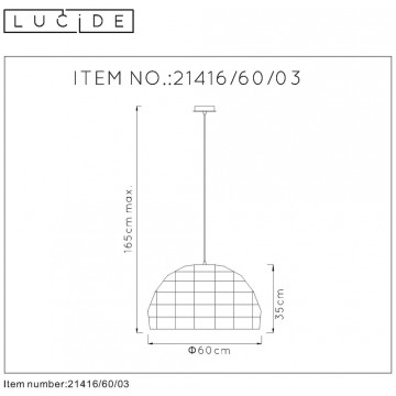 Схема с размерами Lucide 21416/60/03