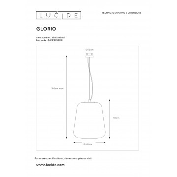 Схема с размерами Lucide 25401/45/65