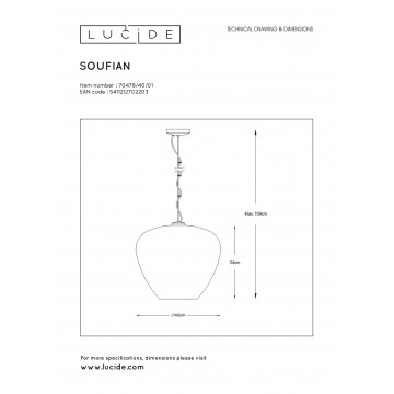 Схема с размерами Lucide 70478/40/01