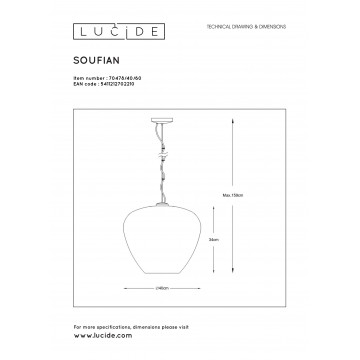 Схема с размерами Lucide 70478/40/60