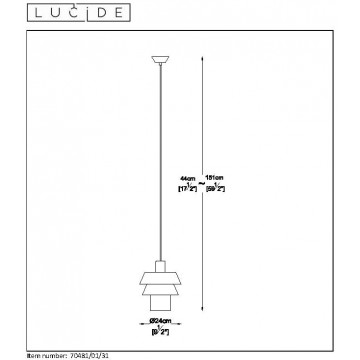 Схема с размерами Lucide 70481/01/31