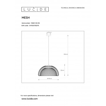 Схема с размерами Lucide 78387/01/30