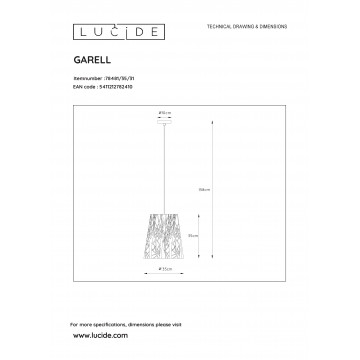 Схема с размерами Lucide 78481/35/31