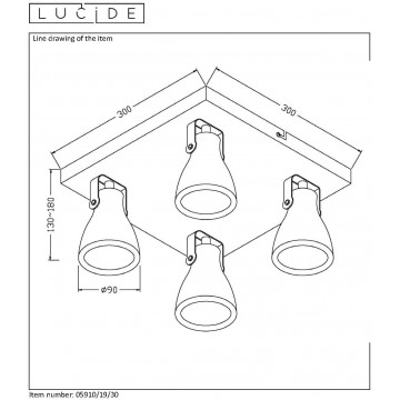Схема с размерами Lucide 05910/19/30