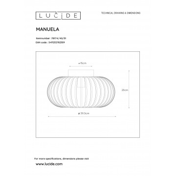 Схема с размерами Lucide 78174/40/31