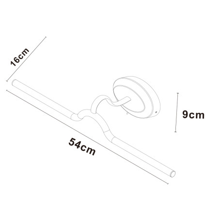 Схема с размерами Arte Lamp A7031AP-1CC