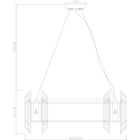 Схема с размерами Arte Lamp A2848SP-8GO