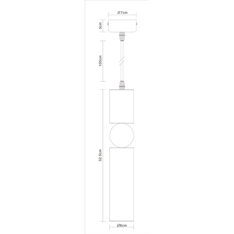 Схема с размерами Arte Lamp A3162SP-1BK