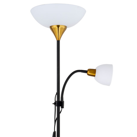 Торшер Arte Lamp Duetto A9569PN-2BK, 1xE27x60W + 1xE14 - миниатюра 2