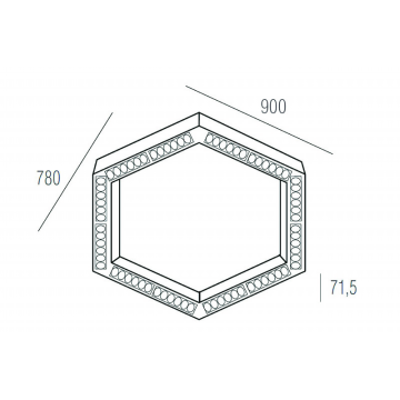 Схема с размерами Donolux DL18515S111А72.34.900BW