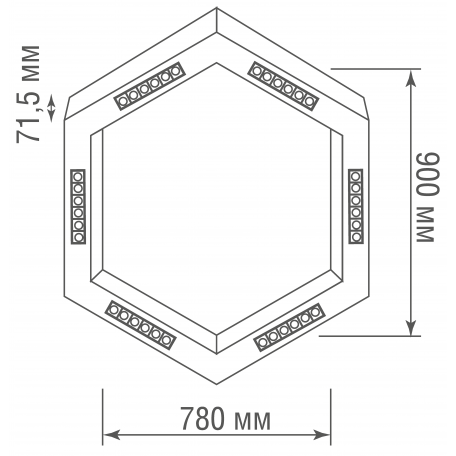 Схема с размерами Donolux DL18515S111B36.34.900WB