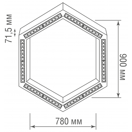 Схема с размерами Donolux DL18515S111B72.34.900BW