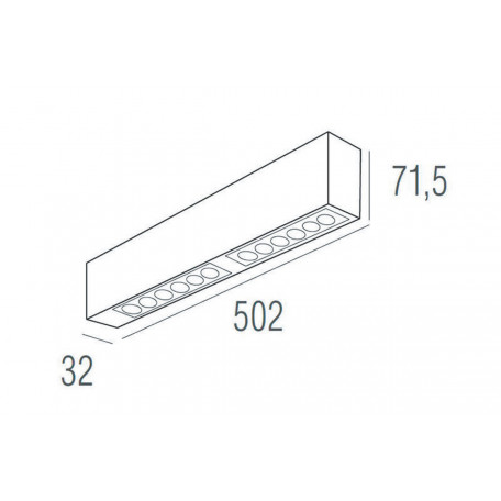 Схема с размерами Donolux DL18515S121A12.34.500WW