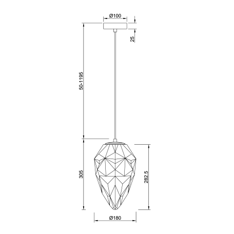 Схема с размерами Maytoni P052PL-01GR